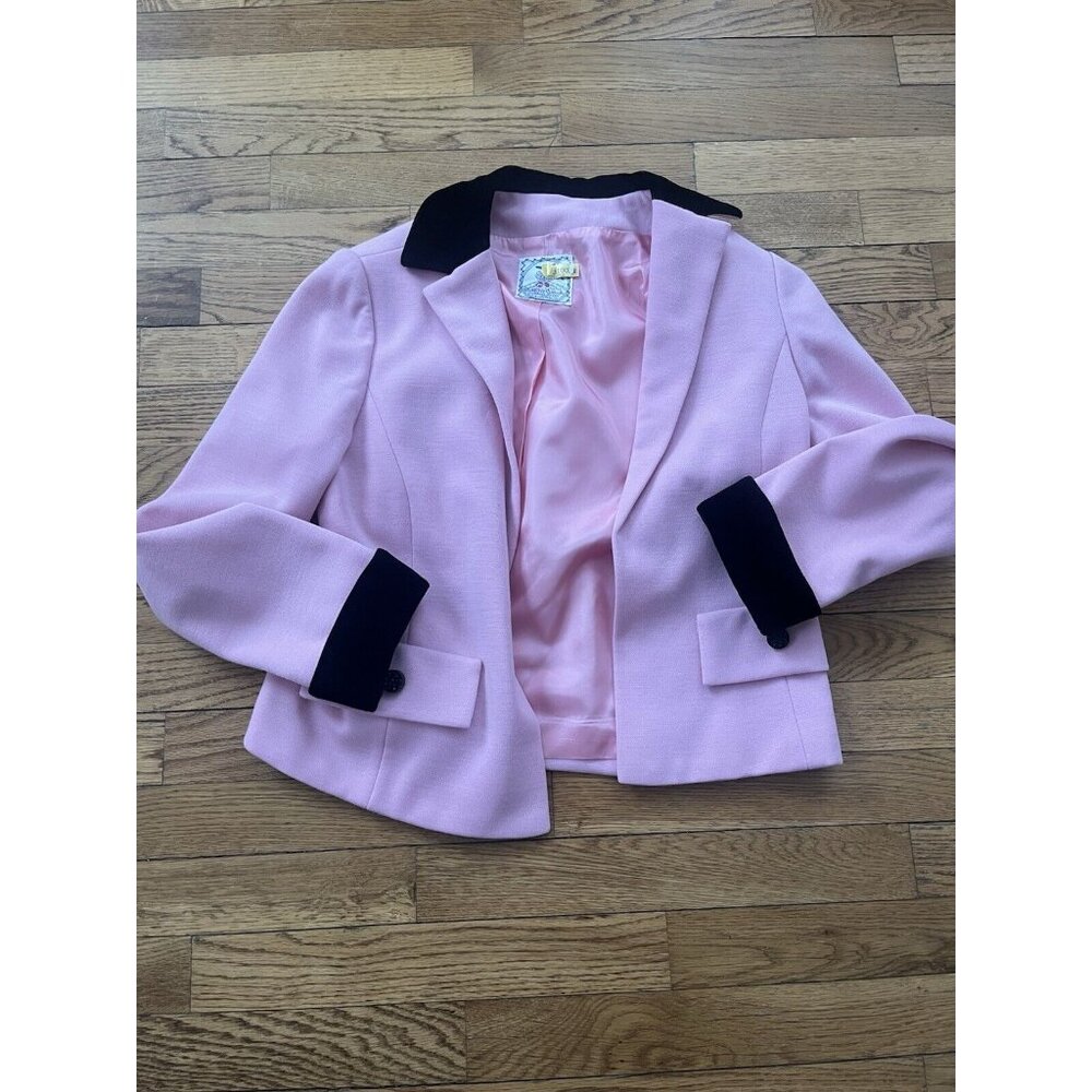 Vintage 60s Dress Coat Jacket Women Pink Size 10 VERY SMALL Ruth MCCulloch